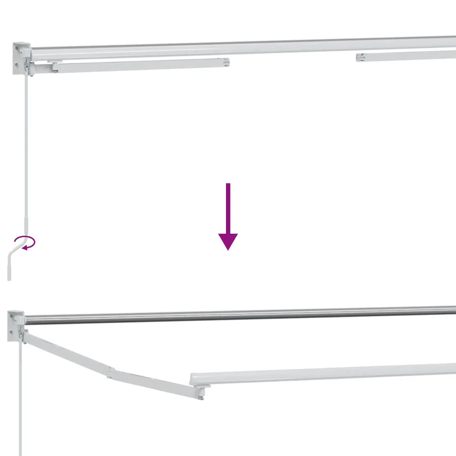 Store rétractable manuel avec LEDs 4,5 × 3 m - 11