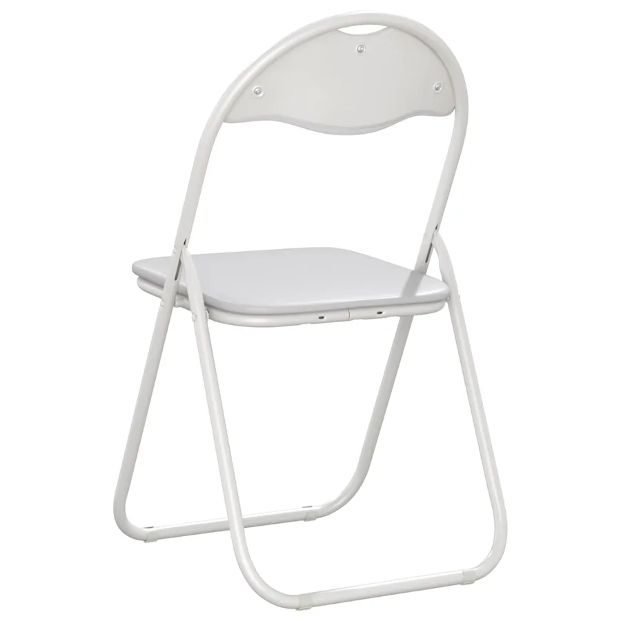 Chaise pliante 8 pcs Blanc 48 x 43,5 x 81 cm Simili cuir - 7