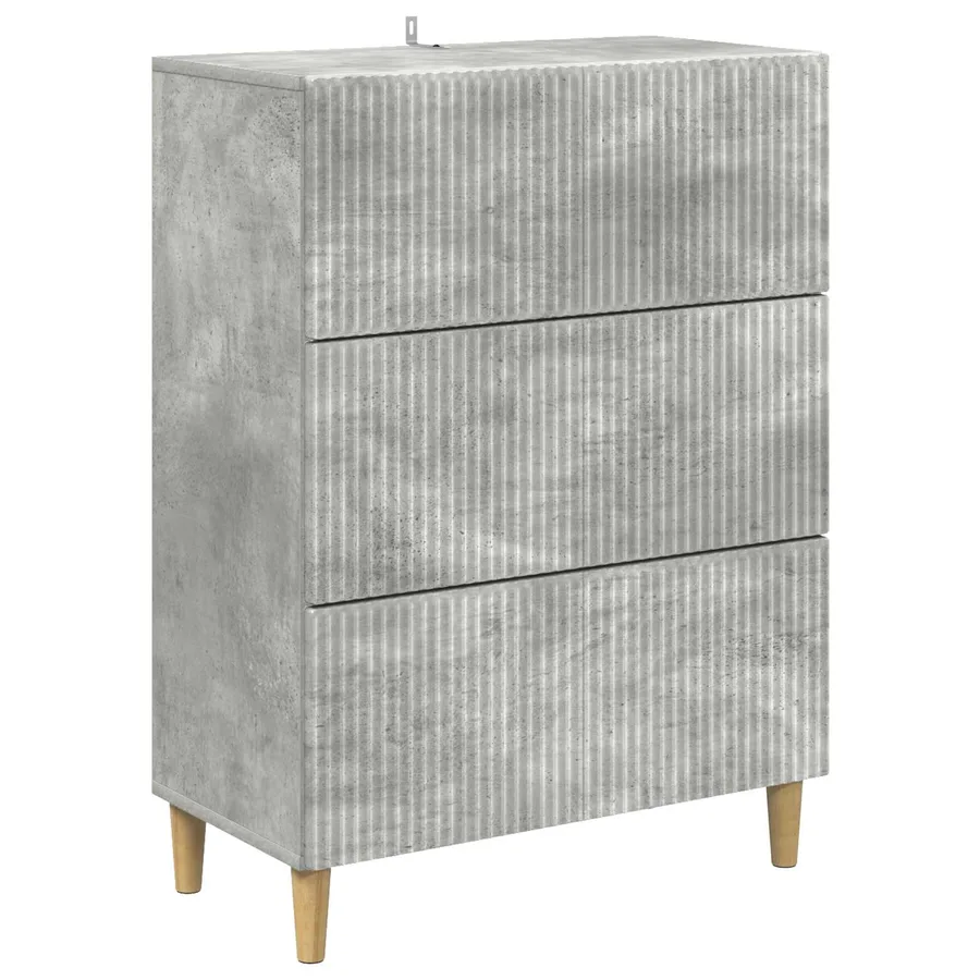 Armoire à tiroirs Gris béton 66 x 34,5 x 90 cm - 2