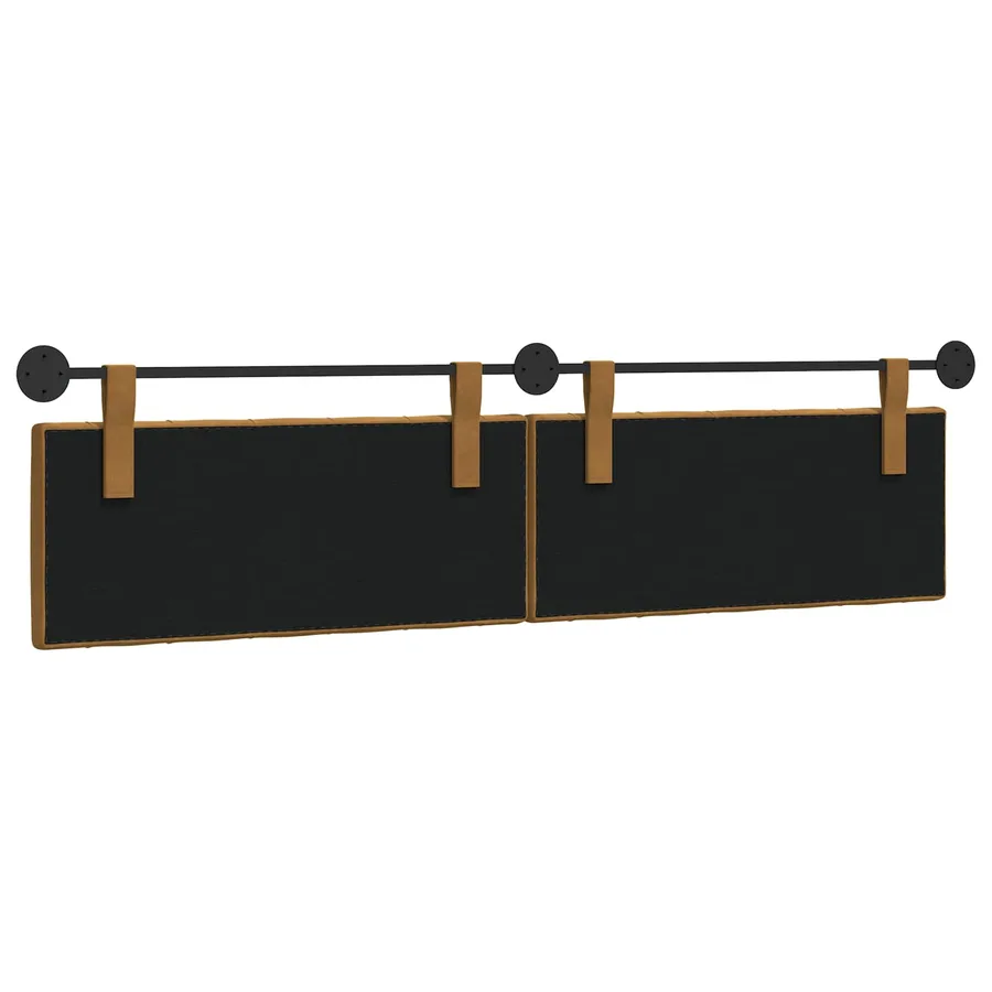 Tête de lit suspendue Avec lumière LED Marron Velours - 7