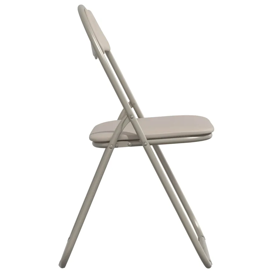 Chaise pliante 8 pcs Sable 48 x 43,5 x 81 cm Simili cuir - 6