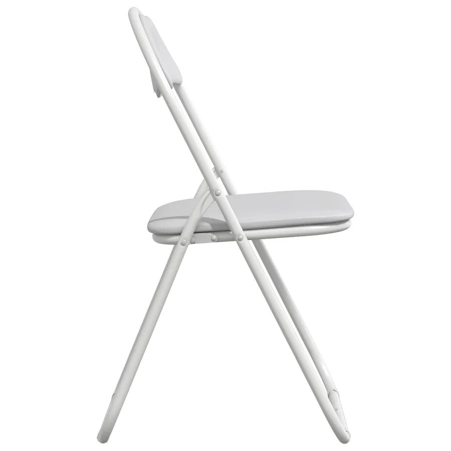 Chaise pliante 2 pcs Simili cuir Blanc 48 x 43,5 x 81 cm - 6