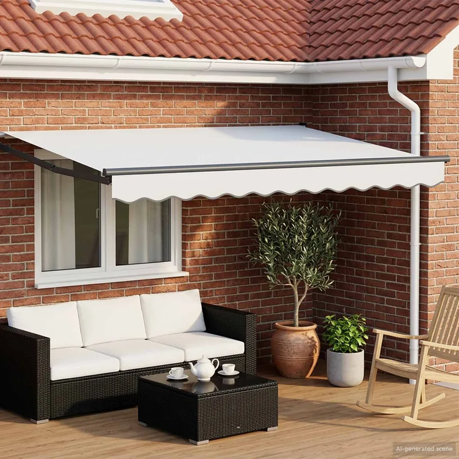 Store rétractable manuel avec LEDs 3,5 x 2,5 m