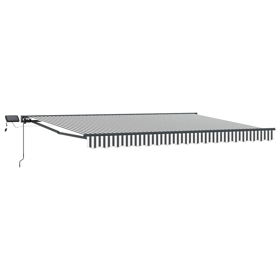 Cadre de store manuel avec LEDs Anthracite et blanc 4 × 3 m - 2