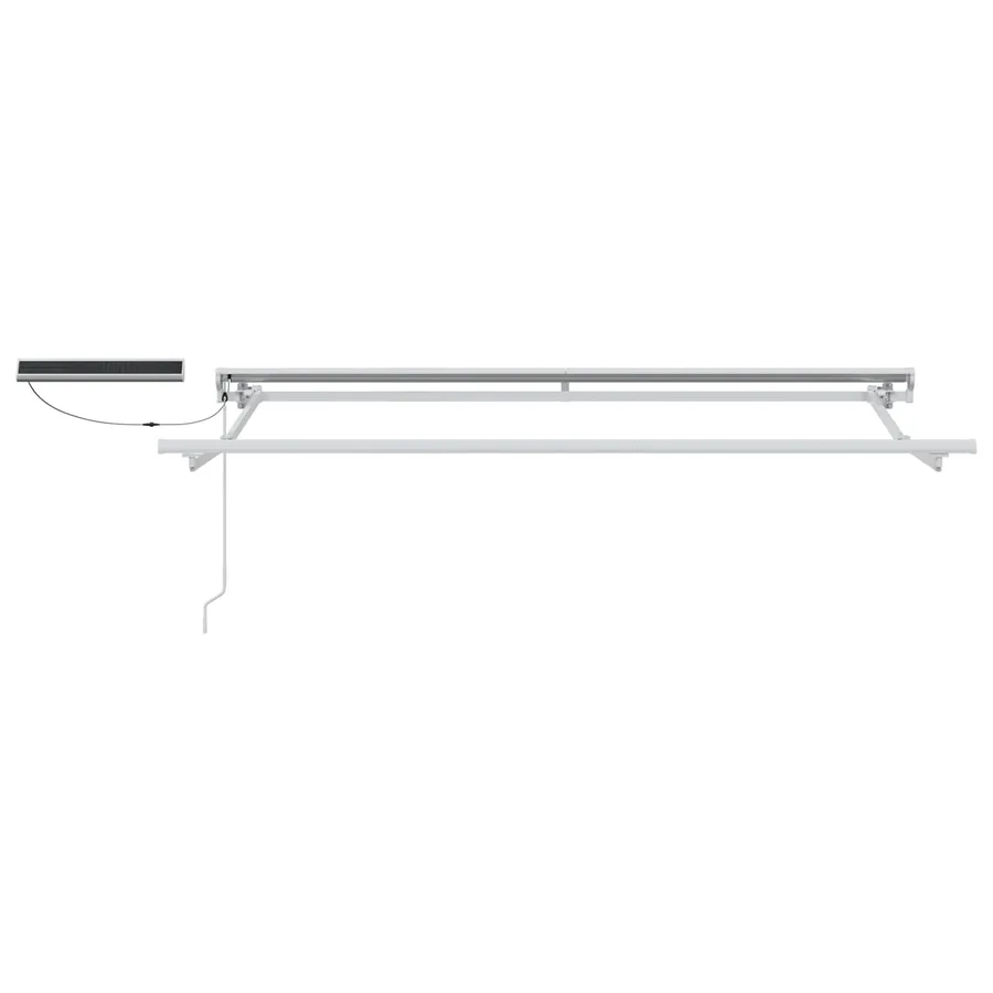 Cadre de store rétractable électrique Blanc 3,5 x 2,5 m Acier - 3