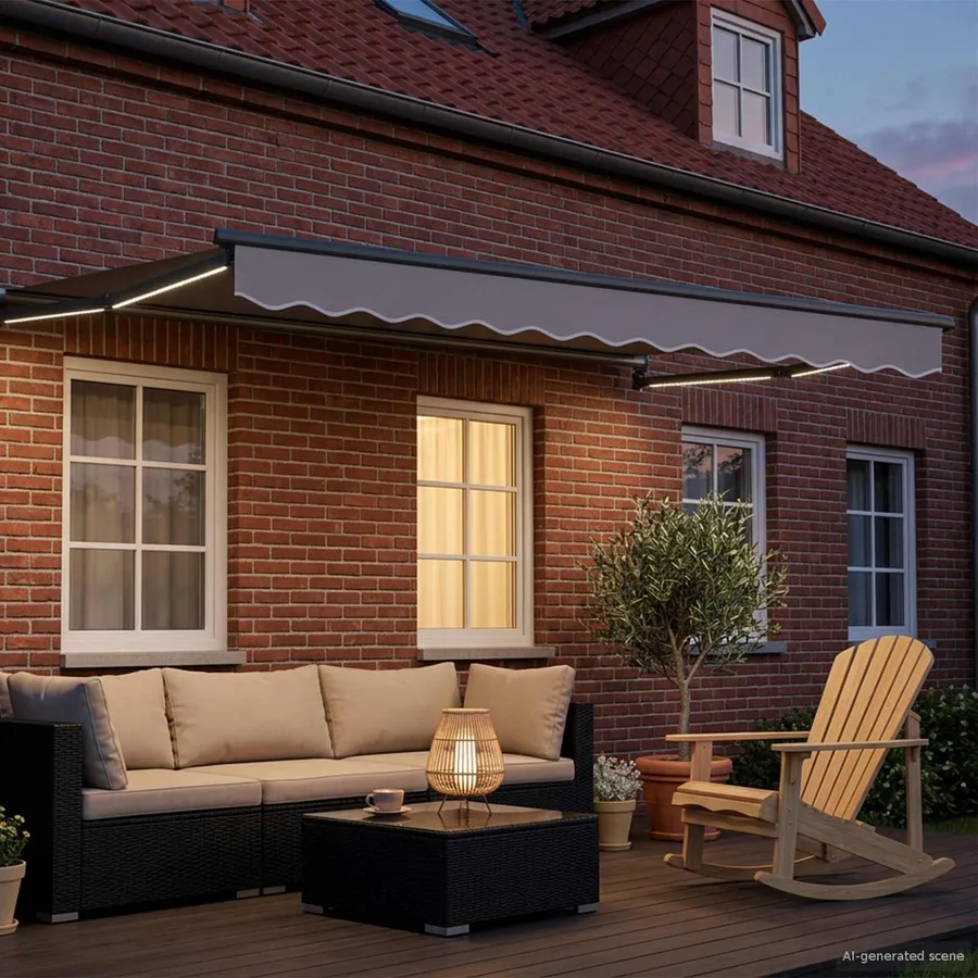 Cadre de store rétractable électrique Anthracite 3,5 x 2 m - 3