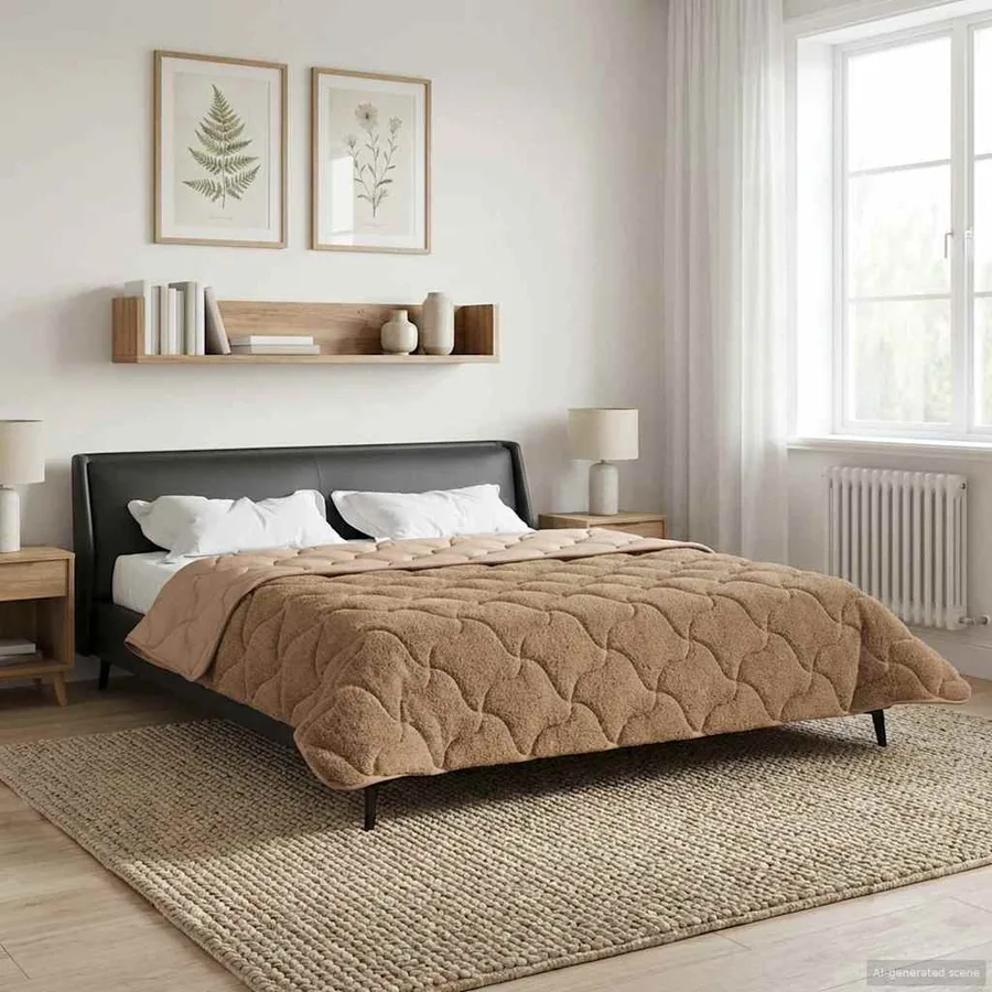 Duvet complet toute l'année Matelassé Taupe 200 x 220 cm - 4
