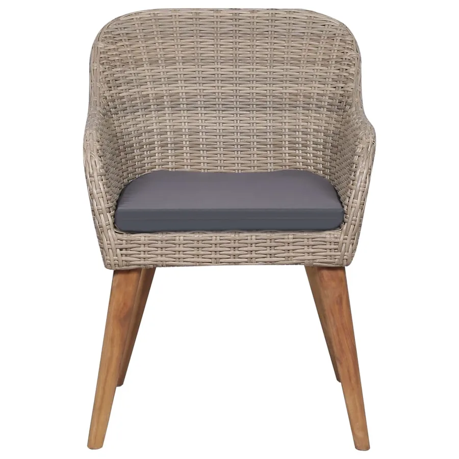 Ensemble à manger de jardin 5 pcs Marron - 8
