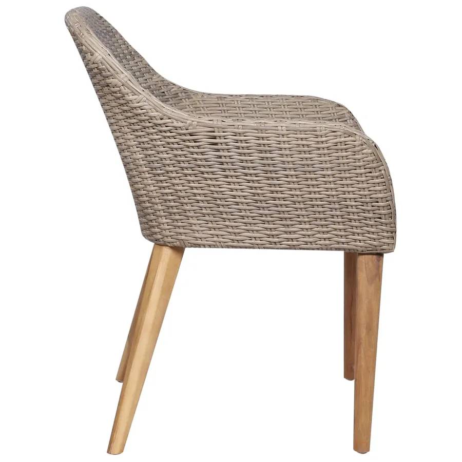 Ensemble à manger de jardin 5 pcs Marron - 9