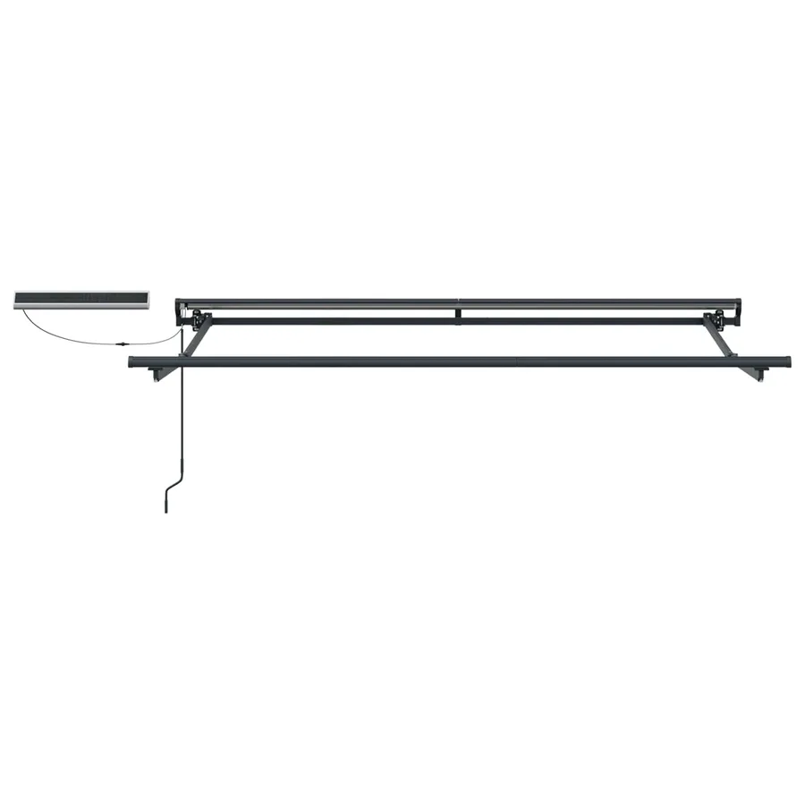 Cadre de store rétractable électrique Anthracite 3,5 x 2,5 m - 3