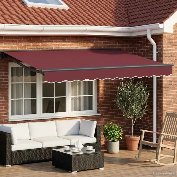 Cadre de store manuel avec LEDs 3 x 2,5 m