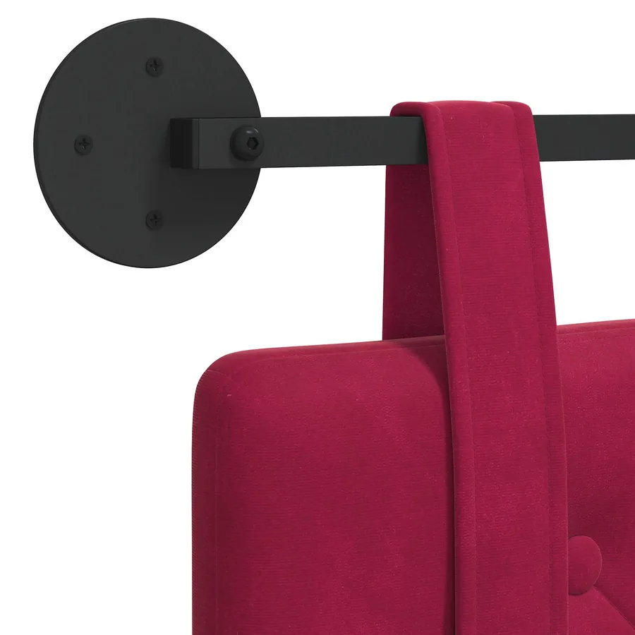 Tête de lit suspendue Bordeaux Velours - 9