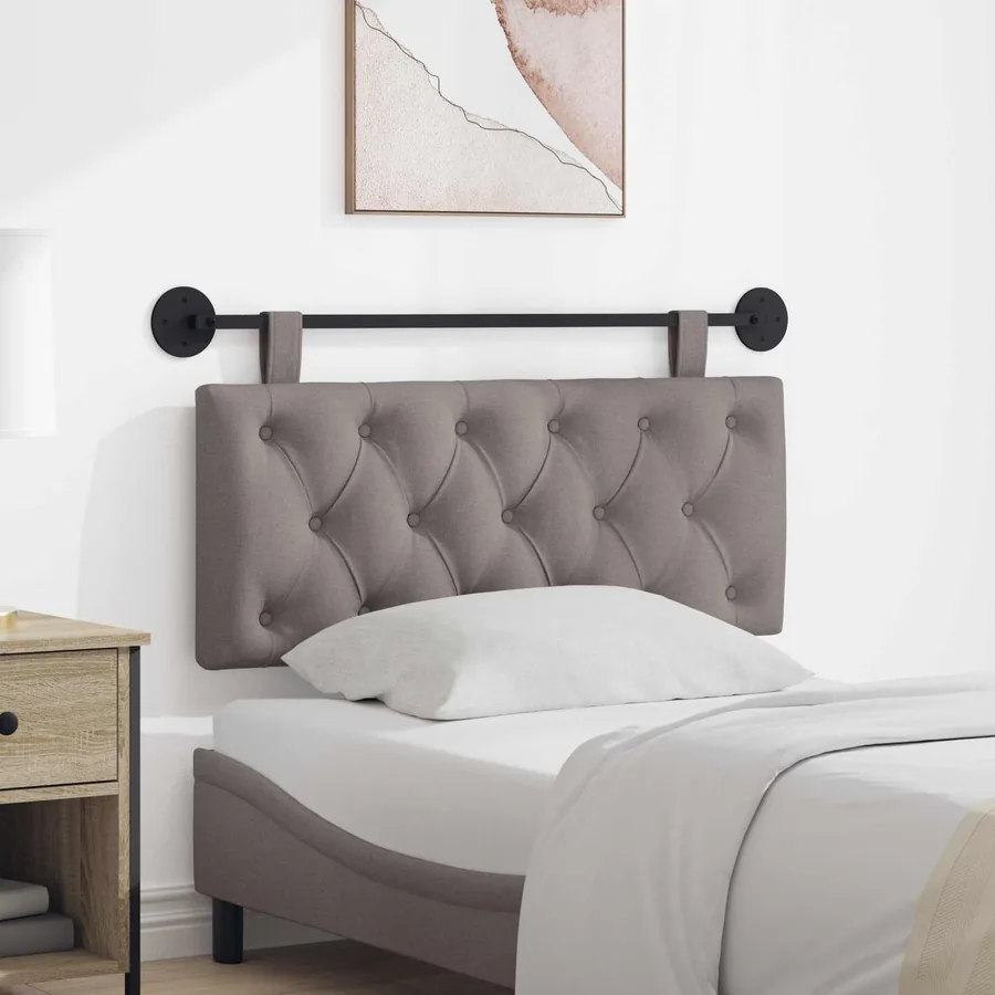 Tête de lit suspendue Taupe Tissu