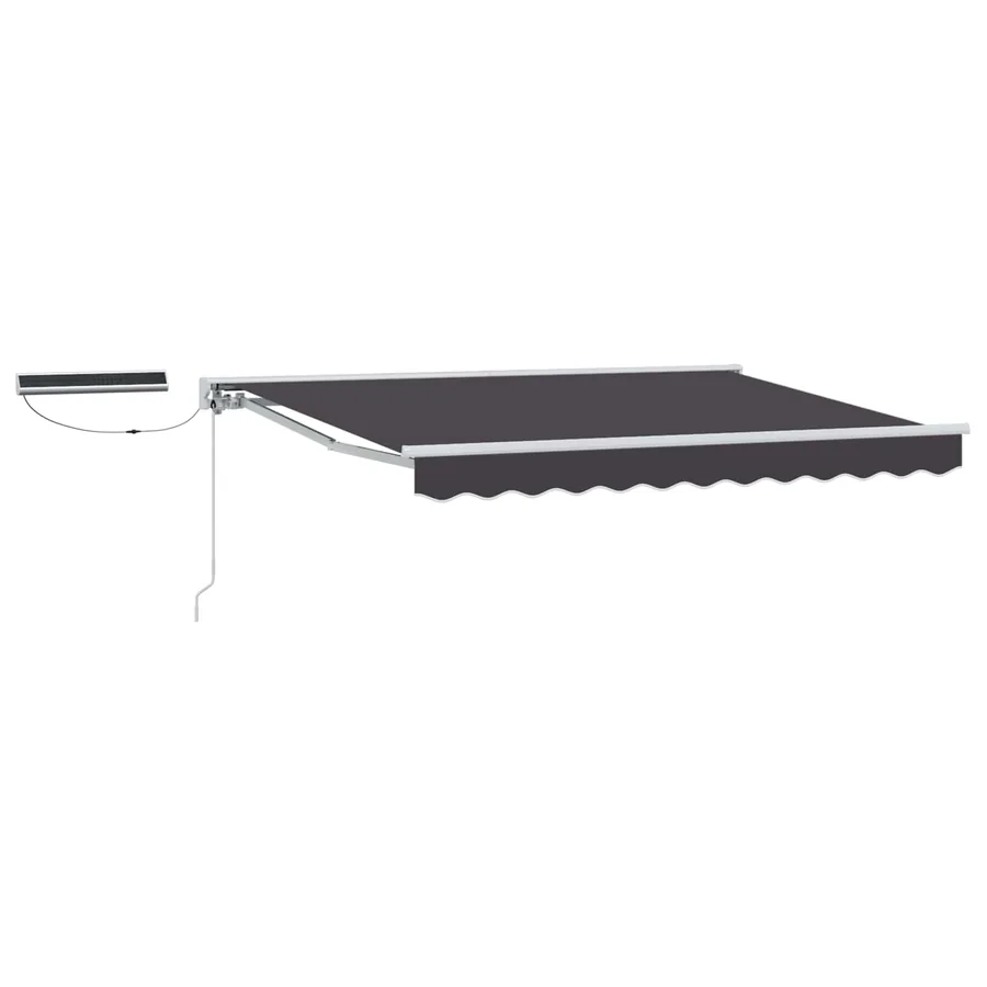 Auvent rétractable électrique Blanc et anthracite 3 x 2,5 m - 2