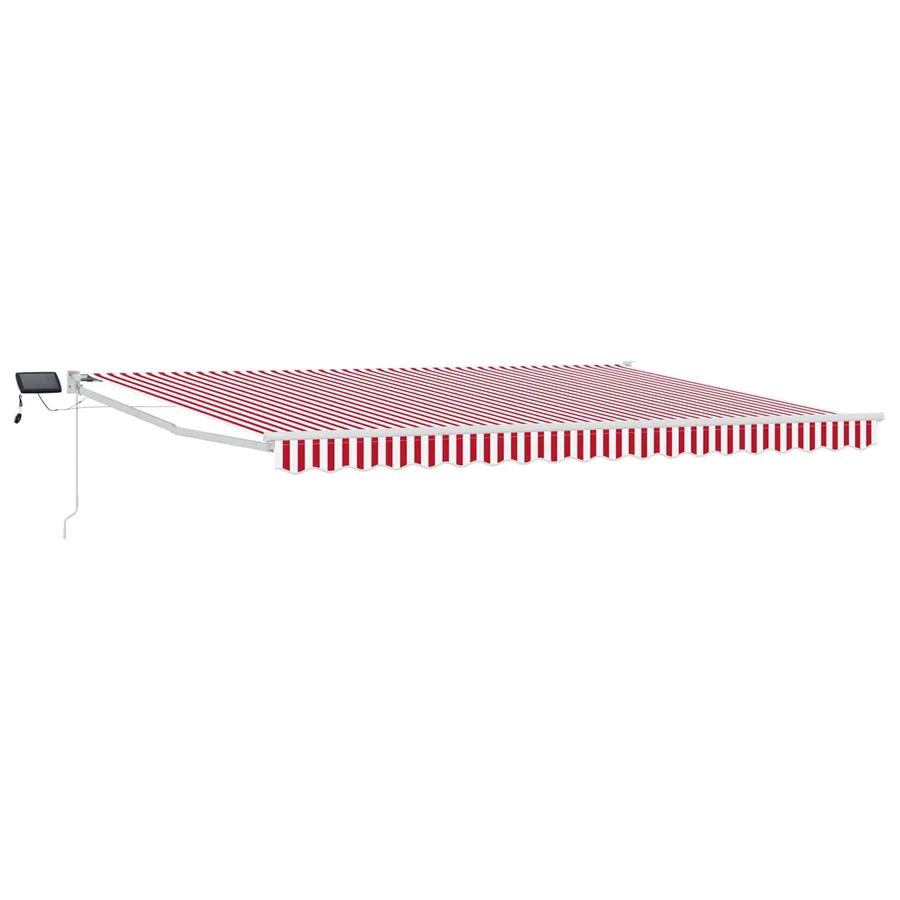 Store rétractable manuel avec LEDs Rouge et Blanc 4 × 3 m - 2