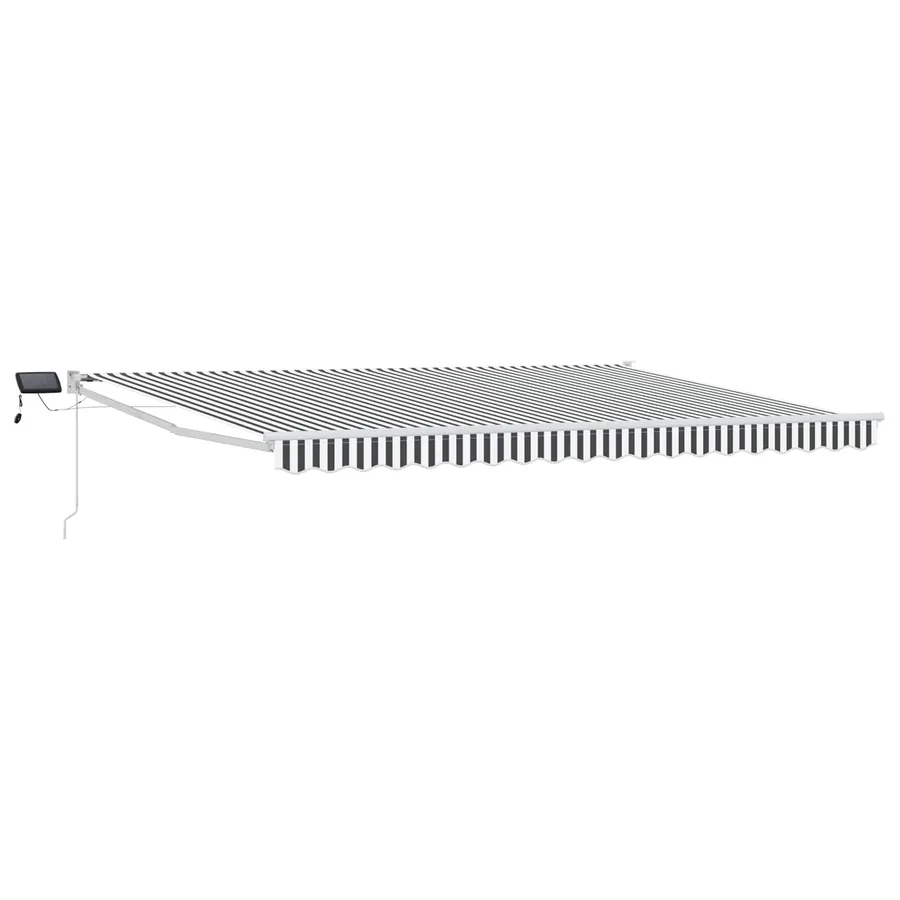 Store rétractable manuel avec LEDs Anthracite et blanc 4 × 3 m - 2