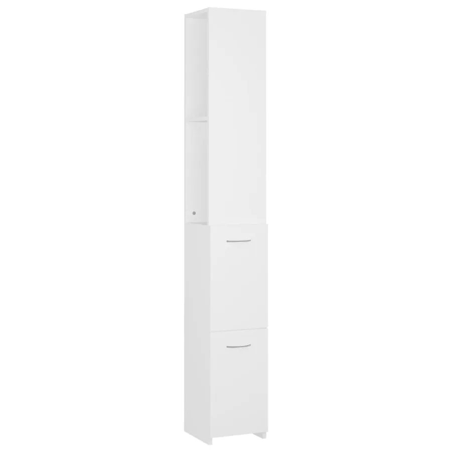 Armoire de salle de bain blanc 25x26,5x170 cm bois d'ingénierie - 2