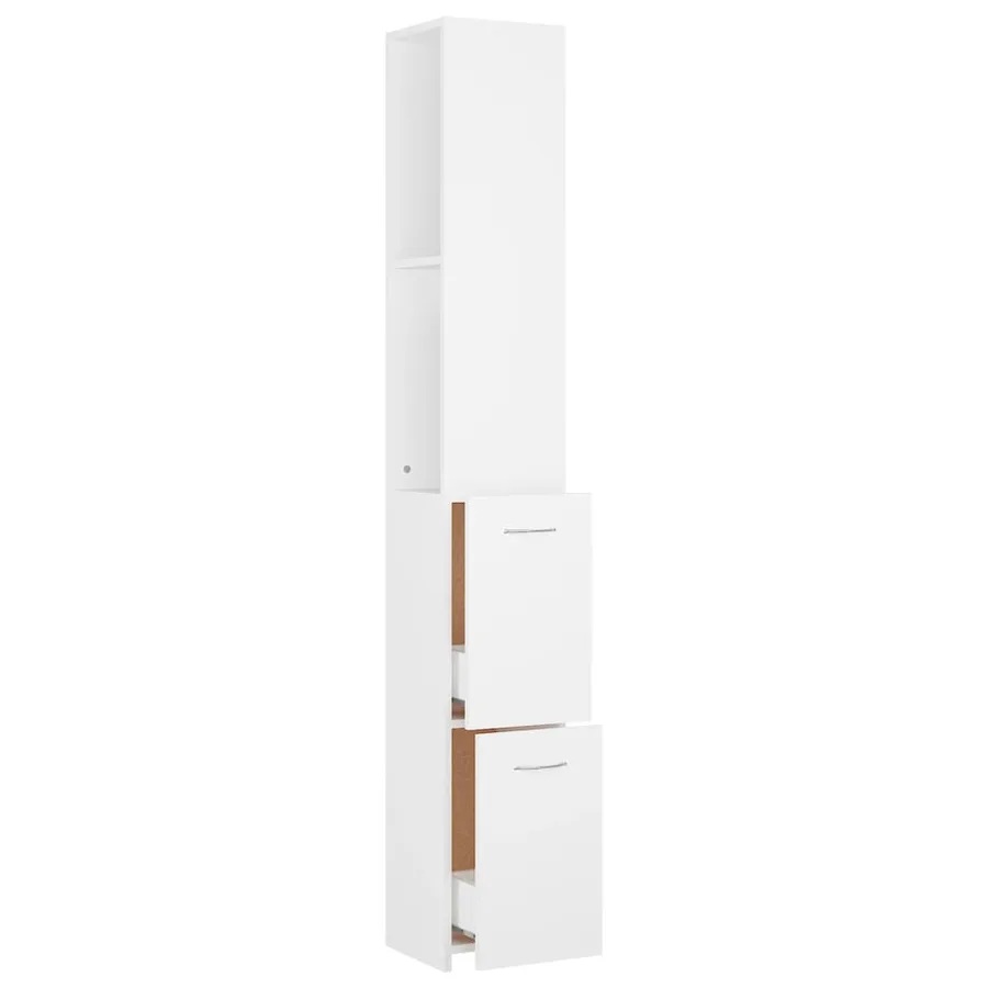 Armoire de salle de bain blanc 25x26,5x170 cm bois d'ingénierie - 6