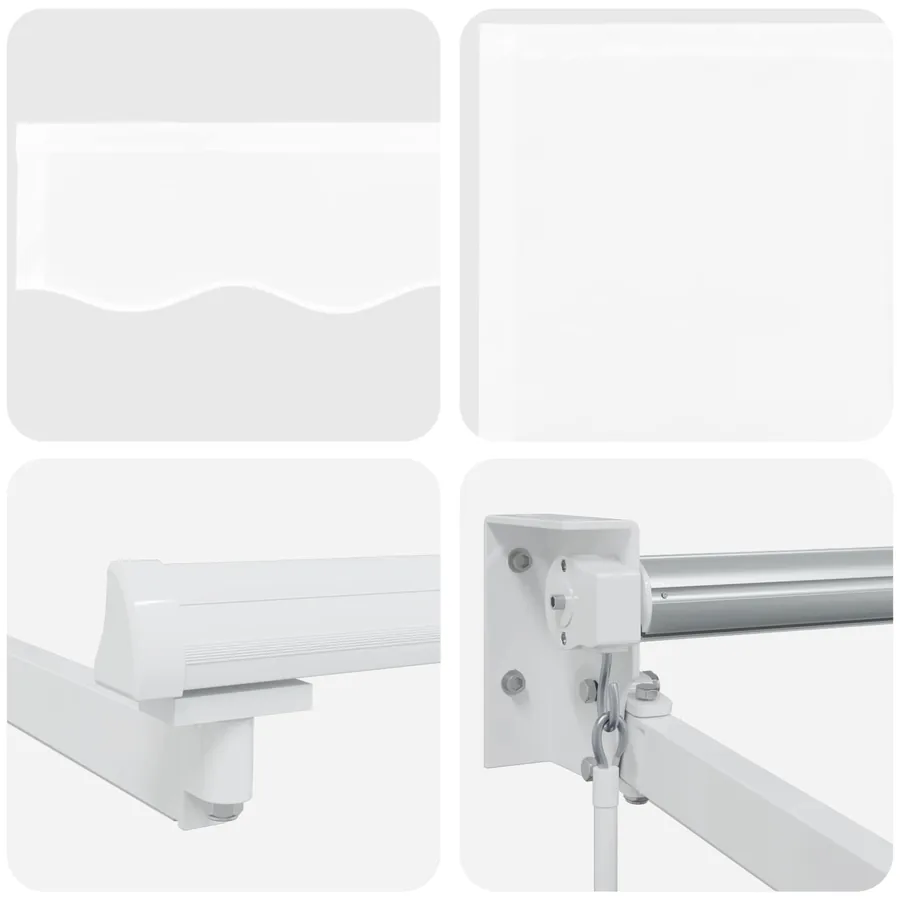 Store rétractable manuel avec LEDs Blanc 3,5 x 2,5 m - 9