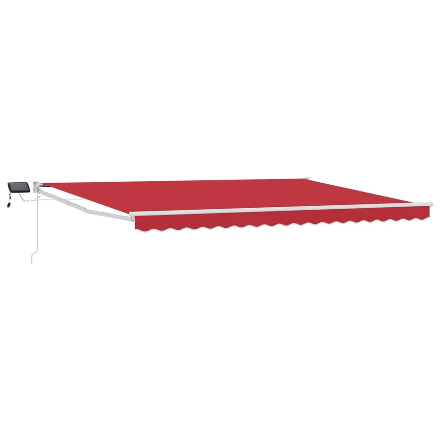 Store rétractable manuel avec LEDs Rouge et Blanc 4 × 3 m - 2