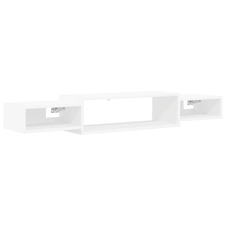 Meuble TV mural Montage mural Blanc 140 x 28 x 21 cm - 2