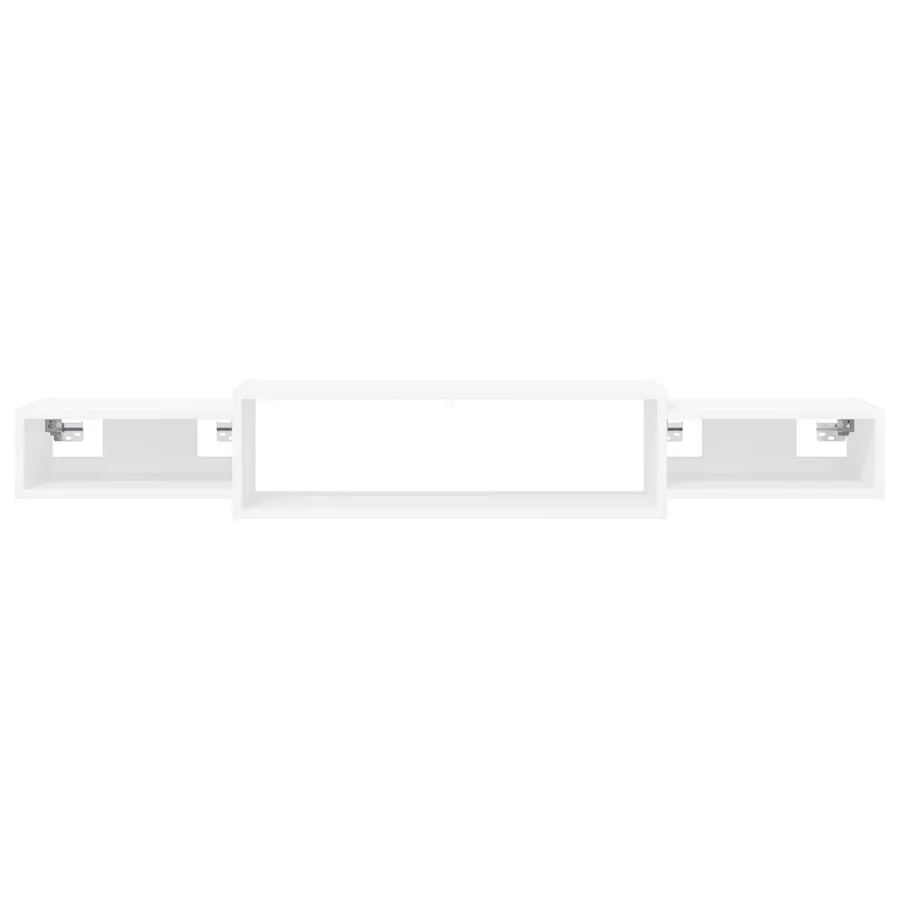 Meuble TV mural Montage mural Blanc 140 x 28 x 21 cm - 5