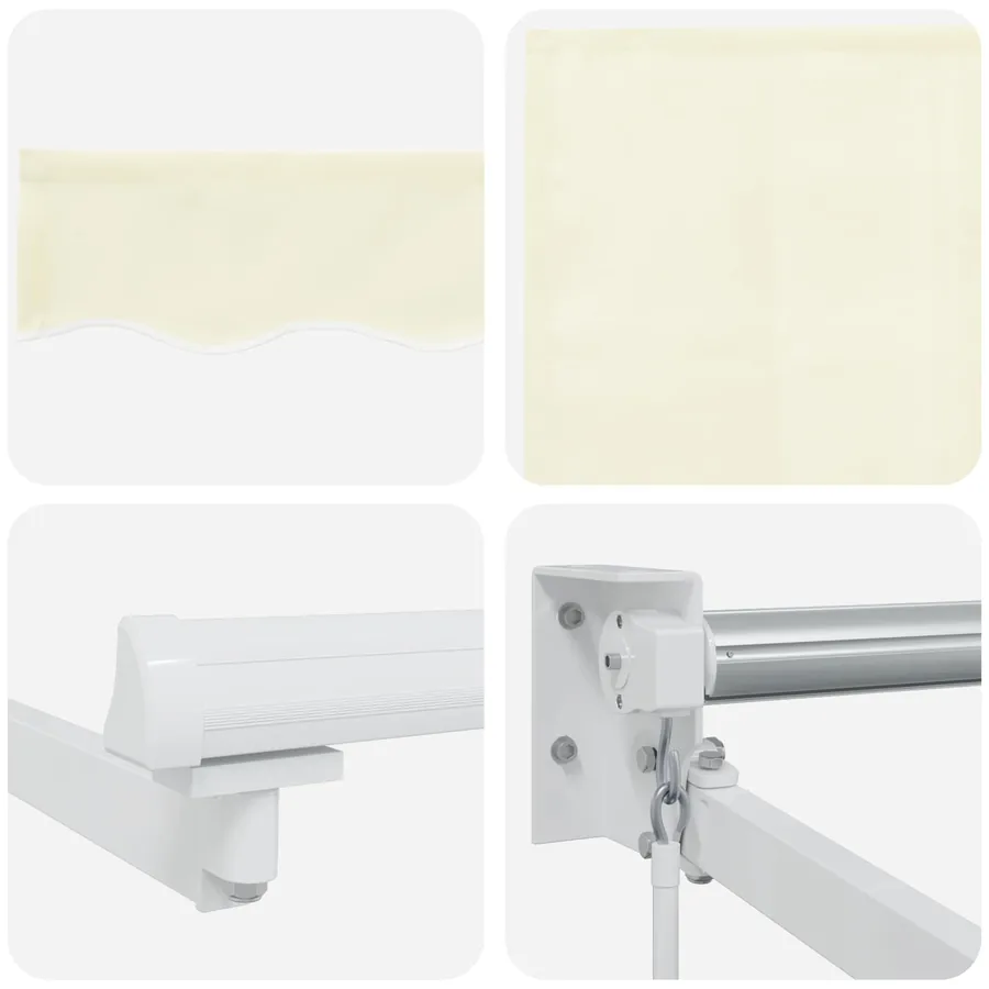 Auvent rétractable Crème 3,5 x 2 m 100% Polyester et Aluminium - 7
