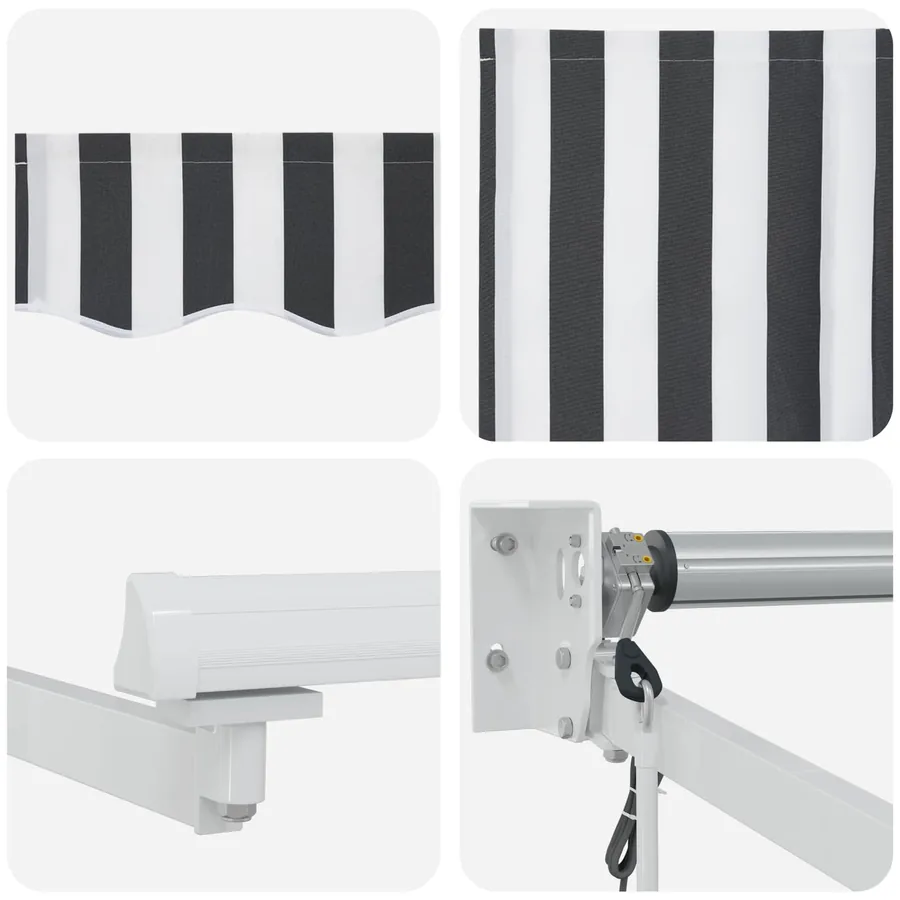 Auvent rétractable Anthracite et blanc 3,5 x 2 m - 7