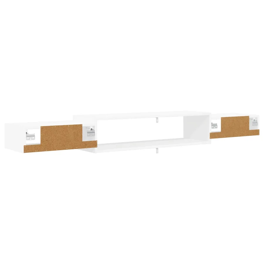 Meuble TV mural Montage mural Blanc 180 x 28 x 21 cm - 7
