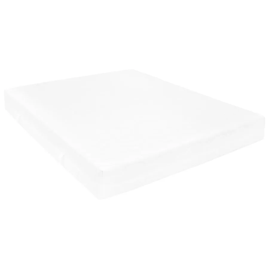 Lit de repos avec matelas 90x200 cm Blanc Bois de pin massif - 6
