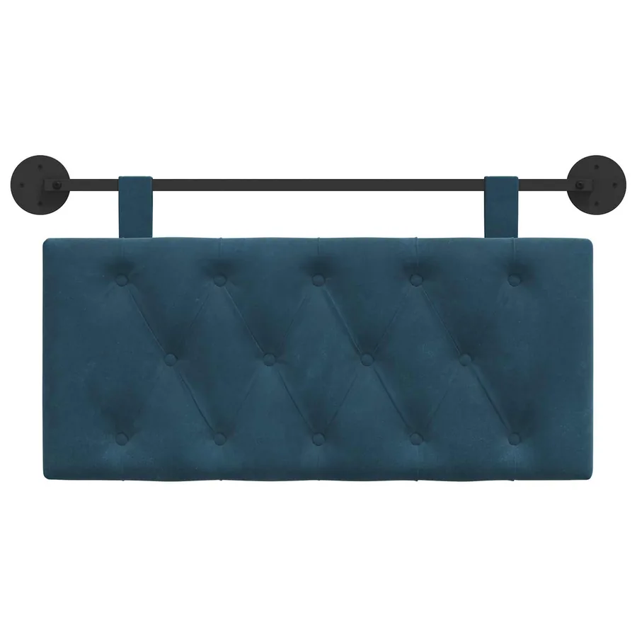 Tête de lit suspendue Avec lumière LED Bleu Velours - 5