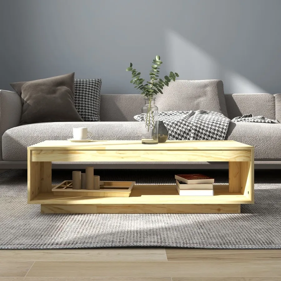 Table basse 110x50x33,5 cm bois de pin massif - 3
