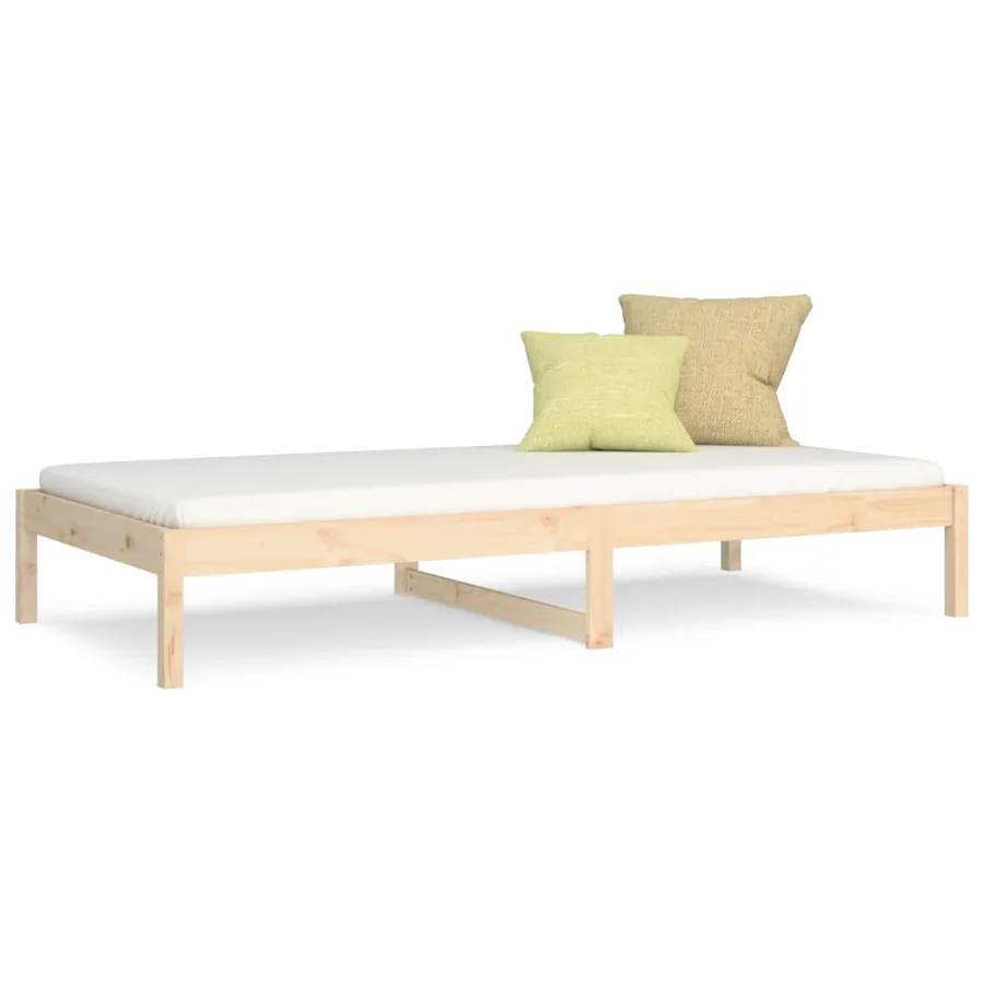 Lit de jour sans matelas 90x190 cm bois de pin massif - 2
