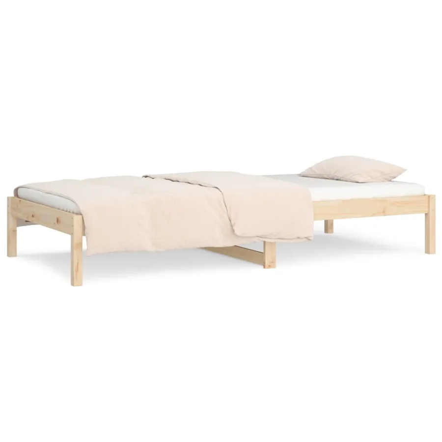 Lit de jour sans matelas 90x190 cm bois de pin massif - 5