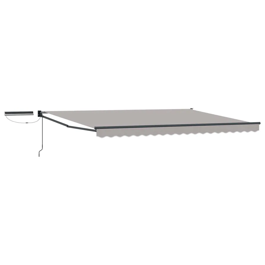 Auvent rétractable électrique Gris clair et anthracite 4 × 3 m - 2