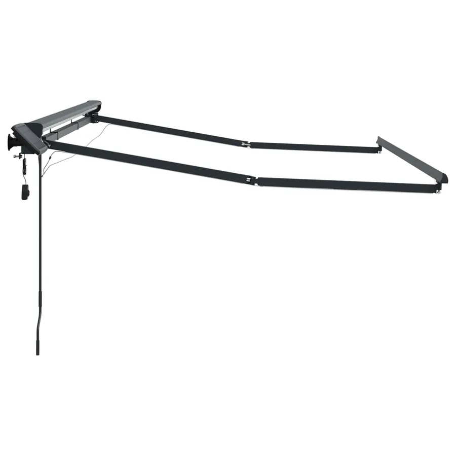 Cadre de store manuel avec LEDs Anthracite 3,5 x 2 m Aluminium - 6