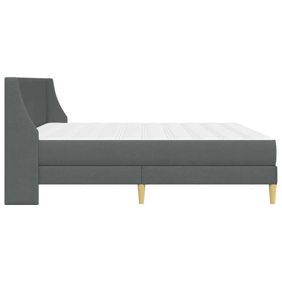Cadre de lit avec matelas Gris foncé 180 x 200 cm Polyester - 7