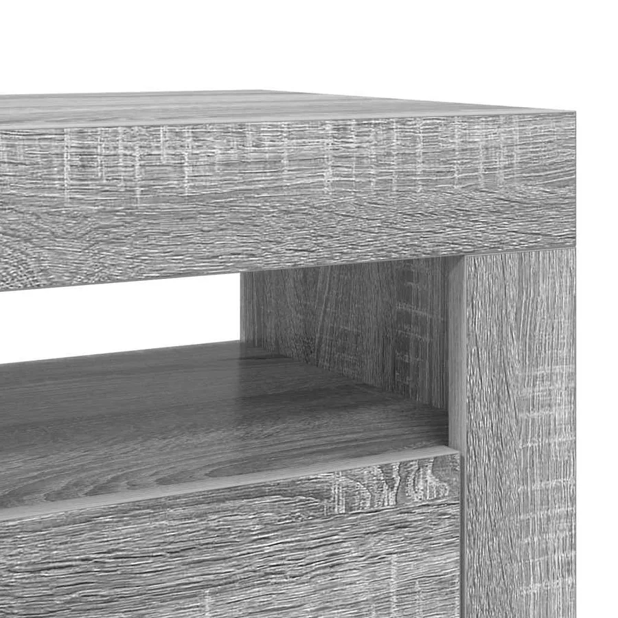 Meuble TV avec lumières LED sonoma gris 120x35x40 cm - 11