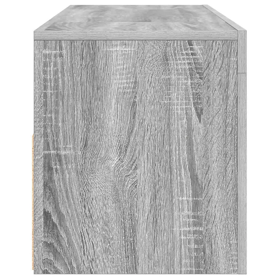 Meuble TV avec lumières LED sonoma gris 120x35x40 cm - 9