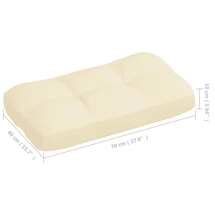 Coussins de canapé palette lot de 7 Crème - 10