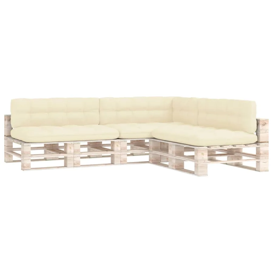 Coussins de canapé palette lot de 7 Crème - 2