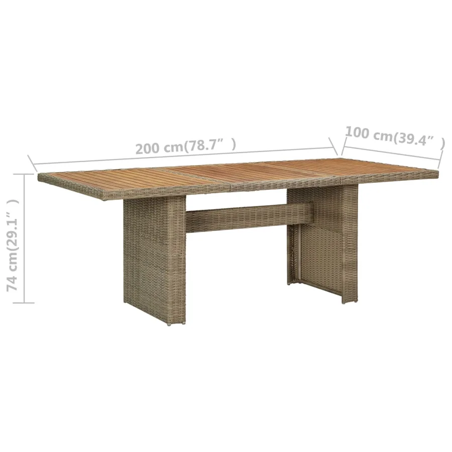 Salon de jardin avec coussins 7 pcs Résine tressée - 8