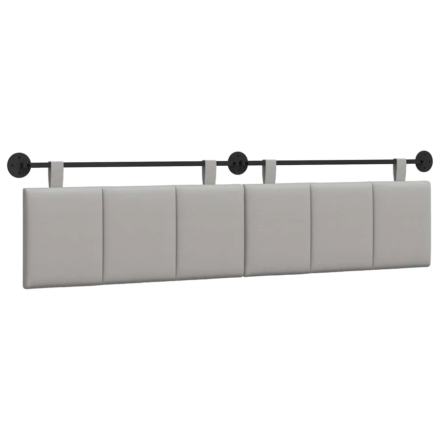 Tête de lit suspendue Gris nuage Tissu - 2