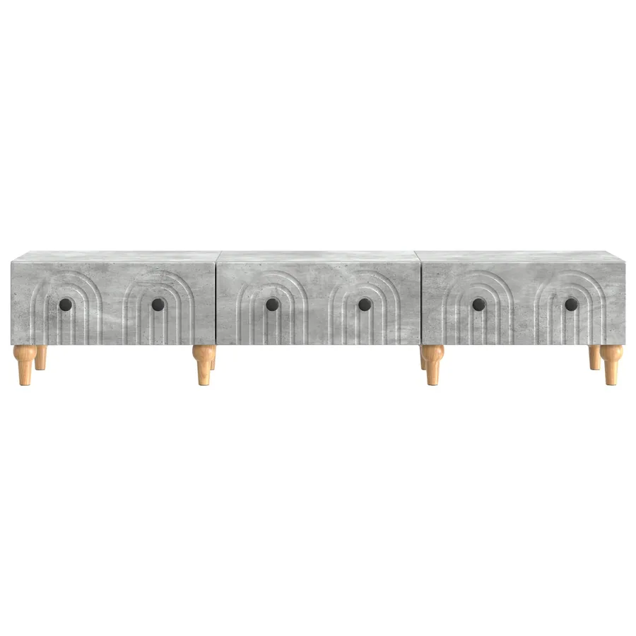 Meuble TV Gris béton 147 x 34,5 x 30 cm Bois d'ingénierie - 6
