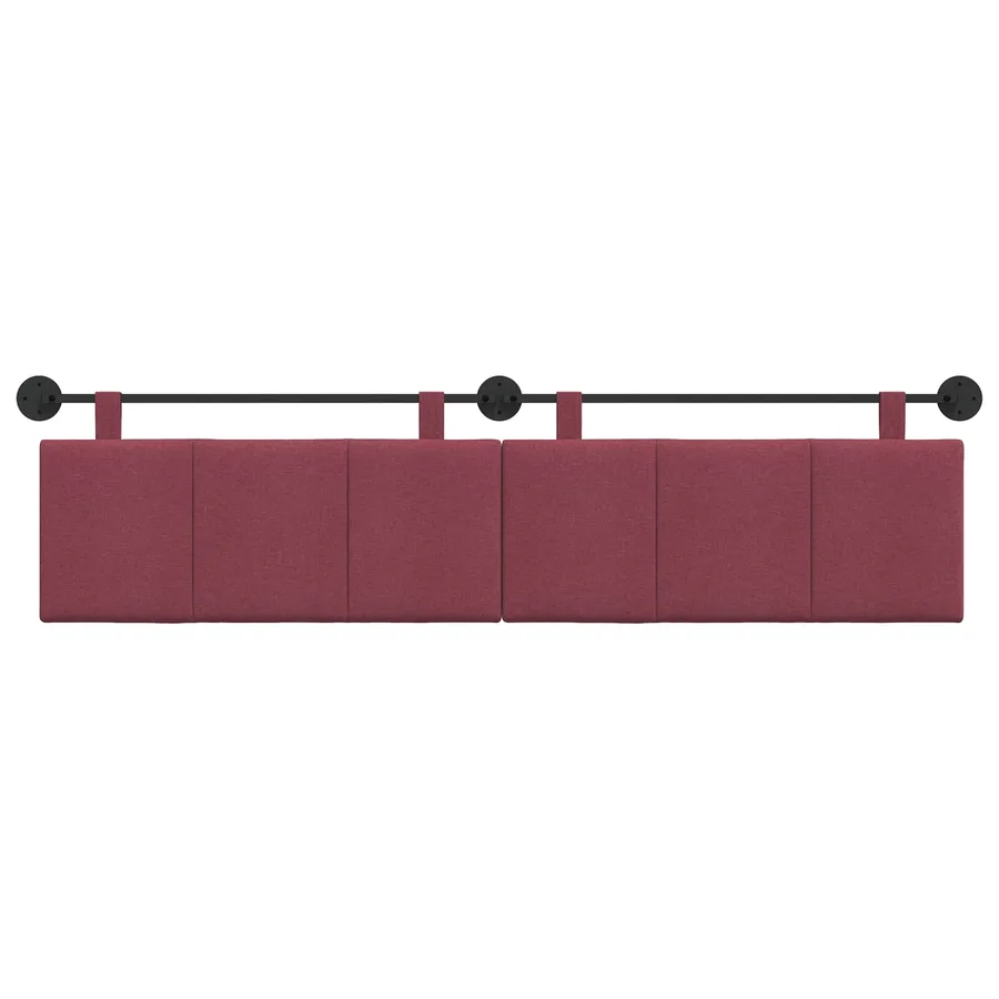 Tête de lit suspendue Bordeaux Tissu - 5