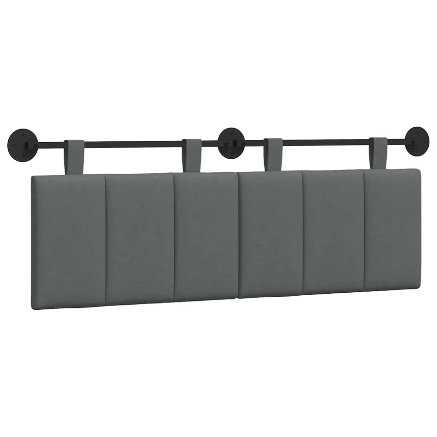 Tête de lit suspendue Gris foncé Tissu - 2