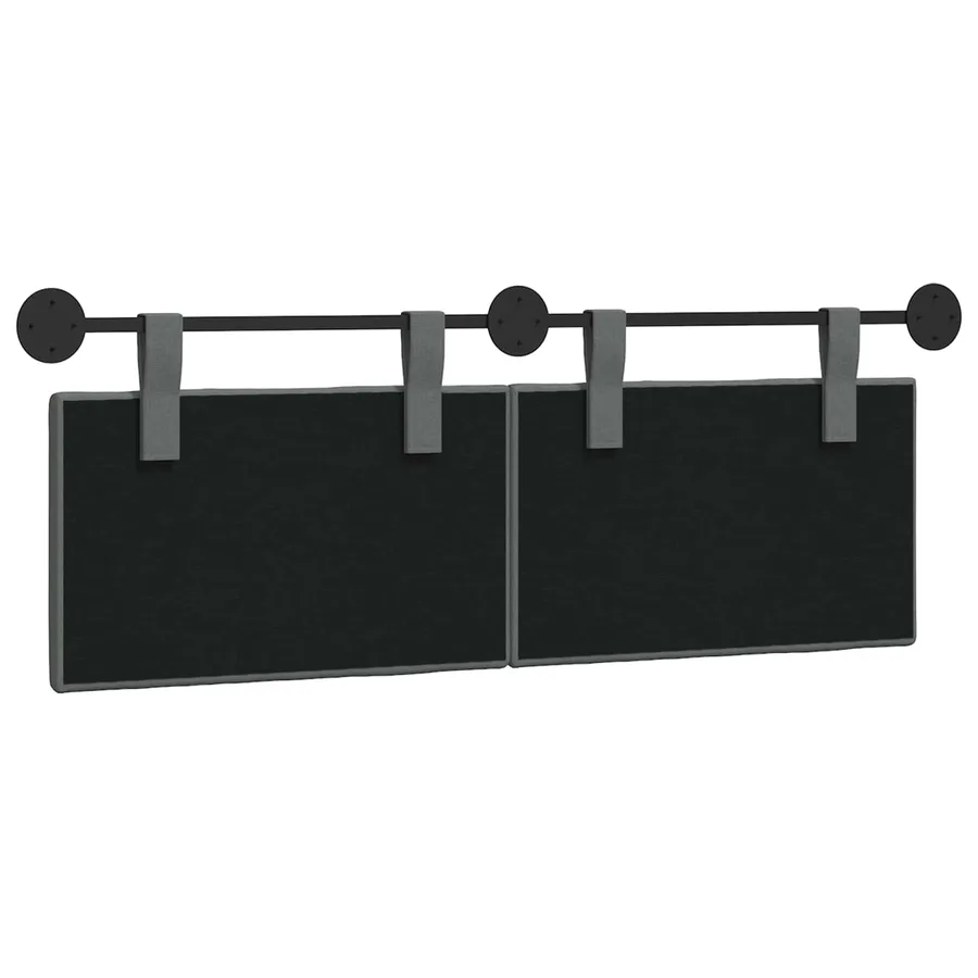 Tête de lit suspendue Gris foncé Tissu - 7