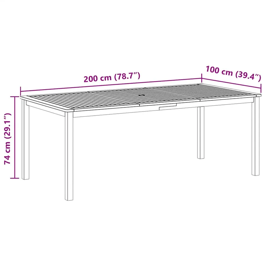 Ensemble à manger de jardin 7 pcs Gris - 11