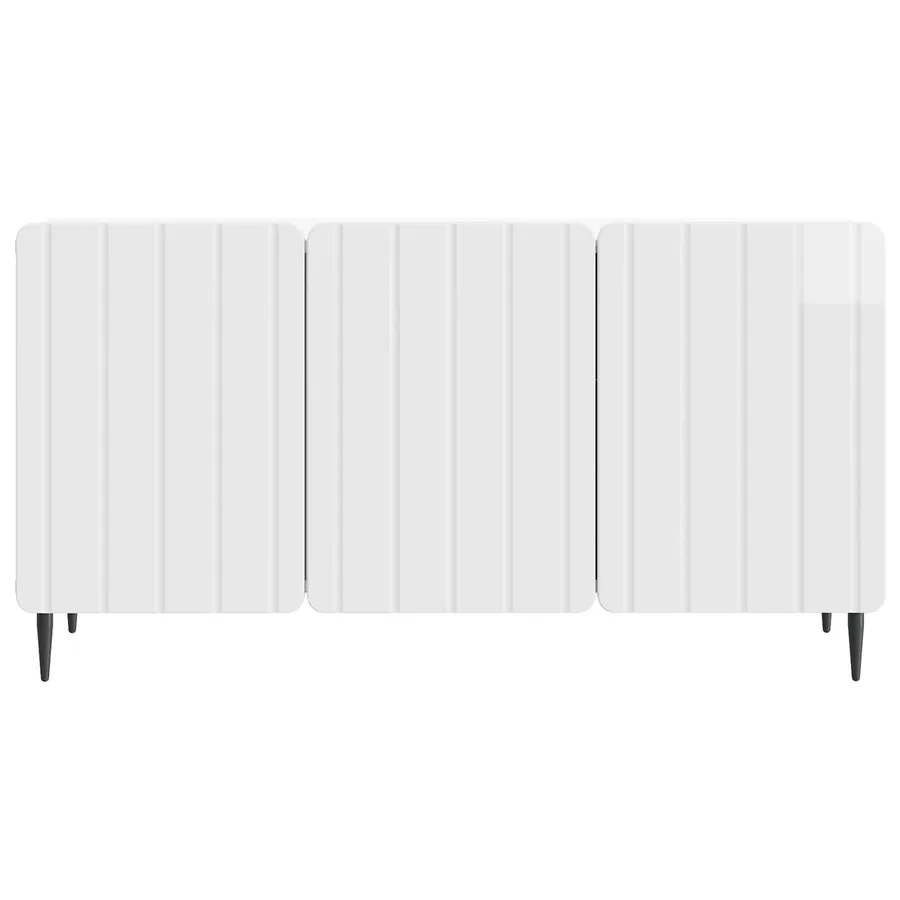Meuble TV Blanc brillant 99 x 34,5 x 52 cm Bois d'ingénierie - 6