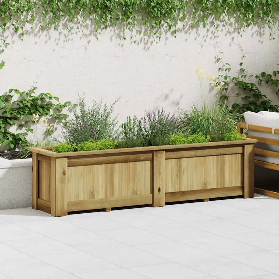 Jardinière surélevée 196x50x50 cm Bois de pin imprégné - 3